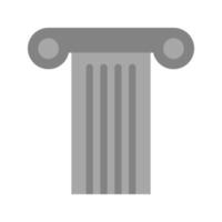 icône de pilier plat en niveaux de gris vecteur