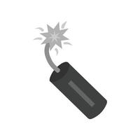 icône plate en niveaux de gris de dynamite unique vecteur