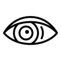 icône de l'œil humain, style de contour vecteur