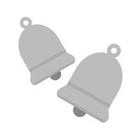 icône plate en niveaux de gris de cloches vecteur