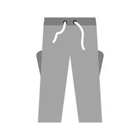 pantalon plat icône en niveaux de gris vecteur