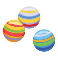 icône de boules de bonbons de noël, style isométrique vecteur