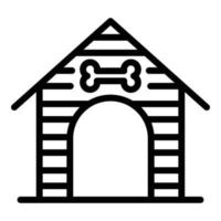icône de la maison de chien, style de contour vecteur