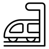 icône de métro, style de contour vecteur
