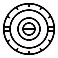 icône de solarium fermé, style de contour vecteur