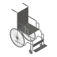 icône de fauteuil roulant d'hôpital, style isométrique vecteur