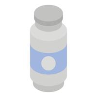 icône de bouteille de yaourt, style isométrique vecteur