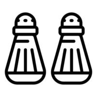 icône de poivre de sel, style de contour vecteur