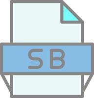 icône de format de fichier sb vecteur