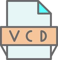 icône de format de fichier vcd vecteur