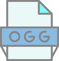 icône de format de fichier ogg vecteur