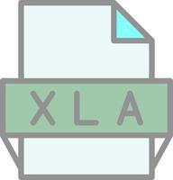 icône de format de fichier xla vecteur
