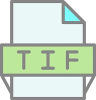 icône de format de fichier tif vecteur
