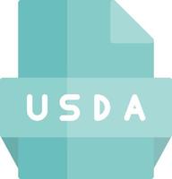 icône de format de fichier usda vecteur