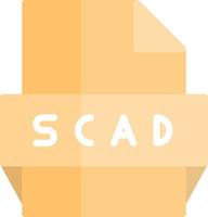 icône de format de fichier scad vecteur