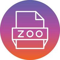 icône de format de fichier zoo vecteur
