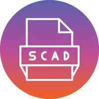 icône de format de fichier scad vecteur