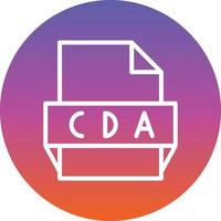 icône de format de fichier cda vecteur