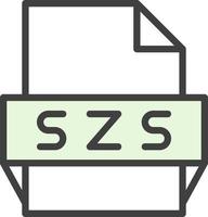 icône de format de fichier szs vecteur