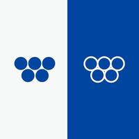 la grèce antique jeux olympiques grecs ligne et glyphe icône solide bannière bleue ligne et glyphe icône solide bannière bleue vecteur