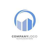 logo de logement ou logo immobilier qui convient très bien aux projets de développement et à la vente de matériaux de construction ou d'architecture vecteur