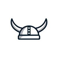 casque viking, parfait pour le magasin de jeux, le développeur d'applications de jeux, le logo du blog de revue de jeux ou la chaîne de jeux, la communauté vecteur