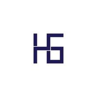 lettre hg simple lié dessin au trait logo vecteur