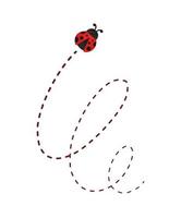 coccinelle volante avec illustration vectorielle clipart sentier vecteur