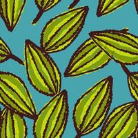 modèle sans couture de feuilles de palmier tropical à main levée. texture botanique exotique dessinée à la main. papier peint sans couture de feuille de jungle de croquis. vecteur