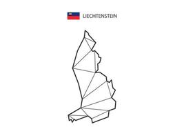 triangles de mosaïque style de carte du liechtenstein isolé sur fond blanc. dessin abstrait pour le vecteur. vecteur