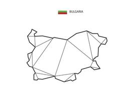 triangles de mosaïque style de carte de bulgarie isolé sur fond blanc. dessin abstrait pour le vecteur. vecteur
