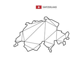 triangles de mosaïque style de carte de la suisse isolé sur fond blanc. dessin abstrait pour le vecteur. vecteur