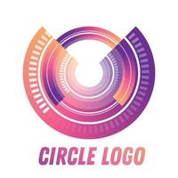 forme de logo cercle isolé sur blanc. vecteur