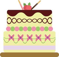 conception d'icône de gâteau de fête, illustration d'élément de gâteau d'anniversaire. vecteur