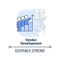 icône de concept bleu clair de développement de fournisseur vecteur