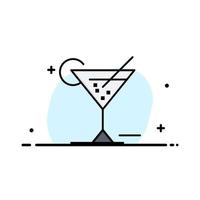 verres verres boisson hôtel affaires ligne plate remplie icône vecteur bannière modèle