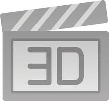 conception d'icône de vecteur de film 3d
