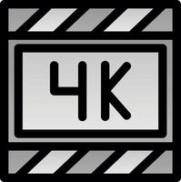 conception d'icône de vecteur de film 4k