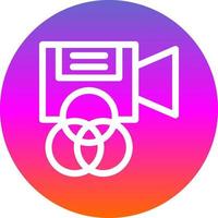 icône plate de filtre de caméra vecteur