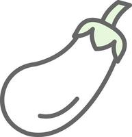 conception d'icône de vecteur d'aubergine