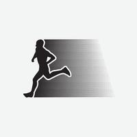 illustration vectorielle du logo ultra trail running sur fond blanc vecteur