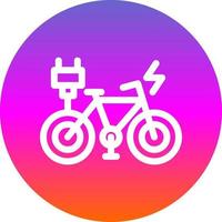 icône plate de vélo électrique vecteur