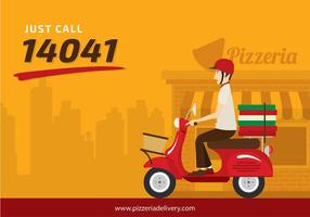 Scooter pizzeria free vector