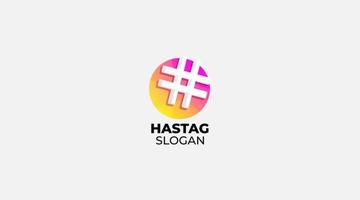 hashtag logo design vecteur modèle symbole