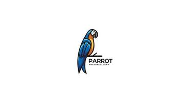 perroquet oiseau logo dégradé coloré vecteur