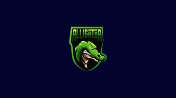 icône de modèle de conception de logo vectoriel alligator