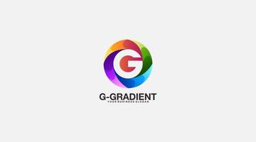 lettre g gradient logo design illustration vectorielle vecteur