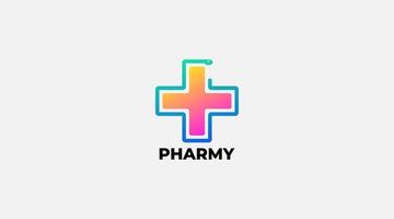 illustration vectorielle d'icône de conception de logo médical de pharmacie vecteur