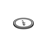 symbole d'icône de devise bangladaise, taka bangladais, signe bdt. illustration vectorielle vecteur