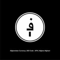 symbole d'icône de devise afghanistan, afghan afghani, signe afn. illustration vectorielle vecteur